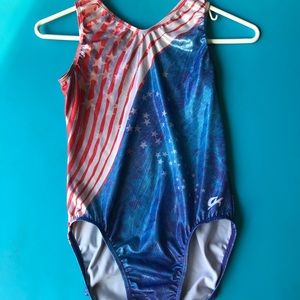 GK USA flag leotard